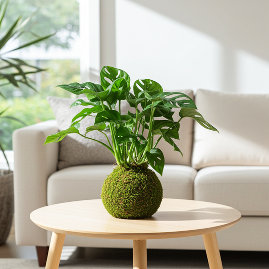 kokedama monstera adansonii