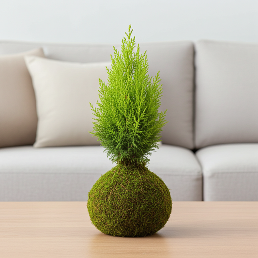 kokedama cipres dorado