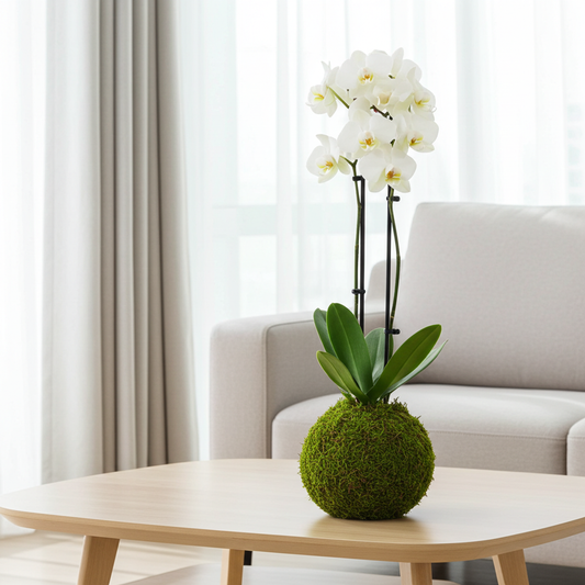 orquidea kokedama