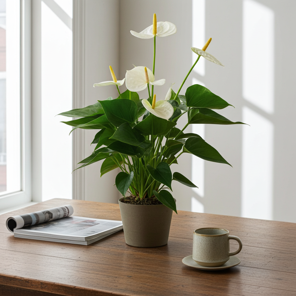 planta anturio blanco