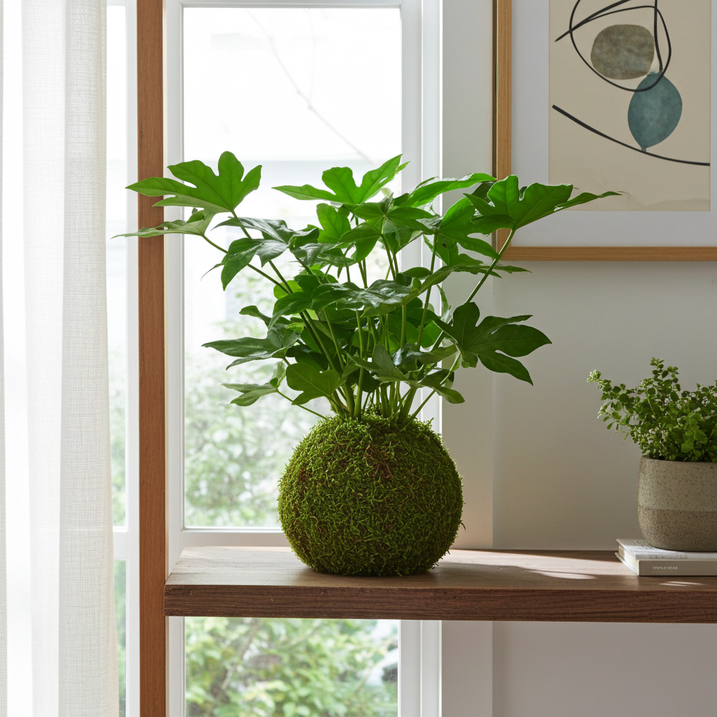 aralia planta kokedama