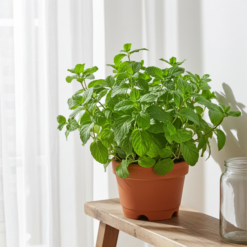 planta hierbabuena viva