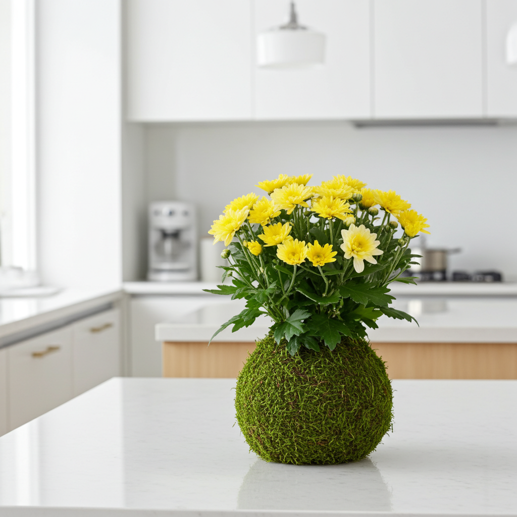 kokedama chrysantemum