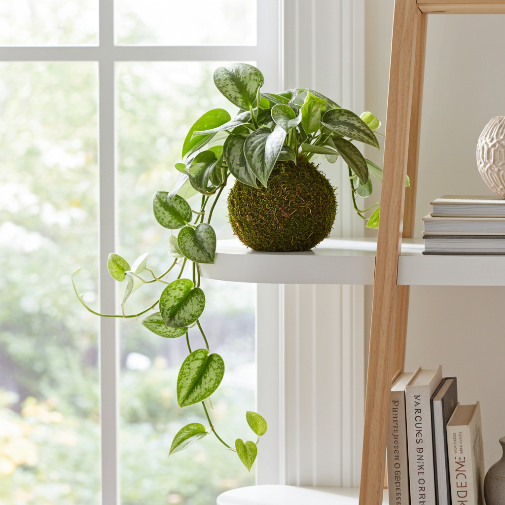 kokedama scindapsus pictus