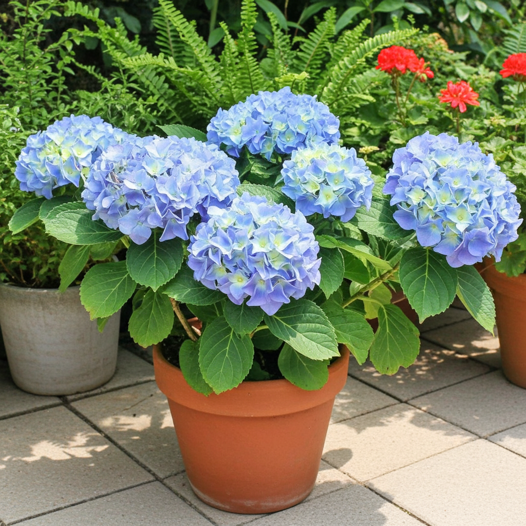 hortensia natural flor azul