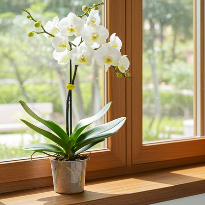orquidea interior blanca