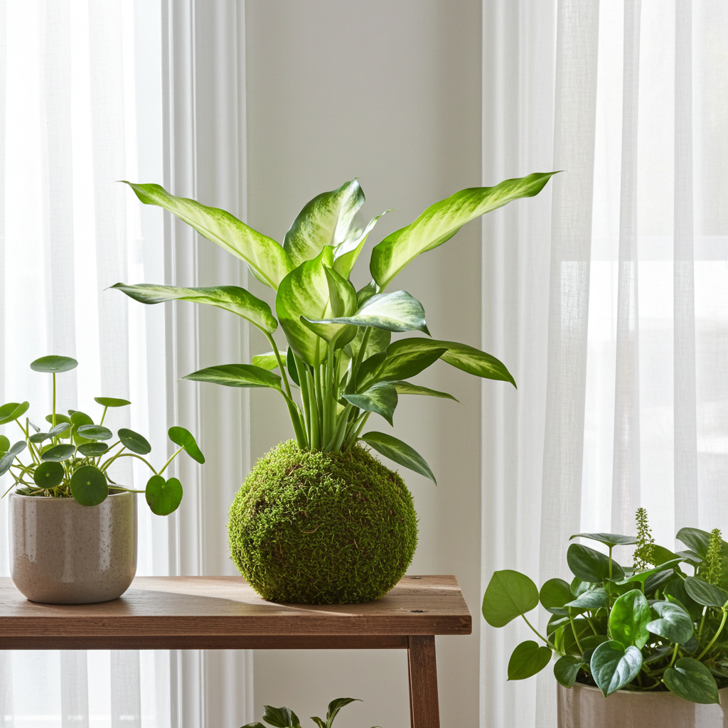kokedama dieffenbachia camilla