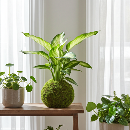 kokedama dieffenbachia camilla