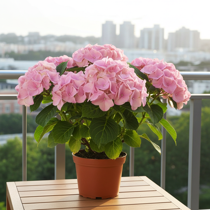 hydrangea flores rosa