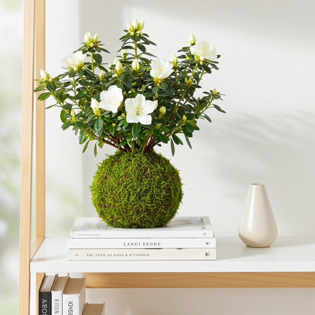 azalea planta kokedama japones