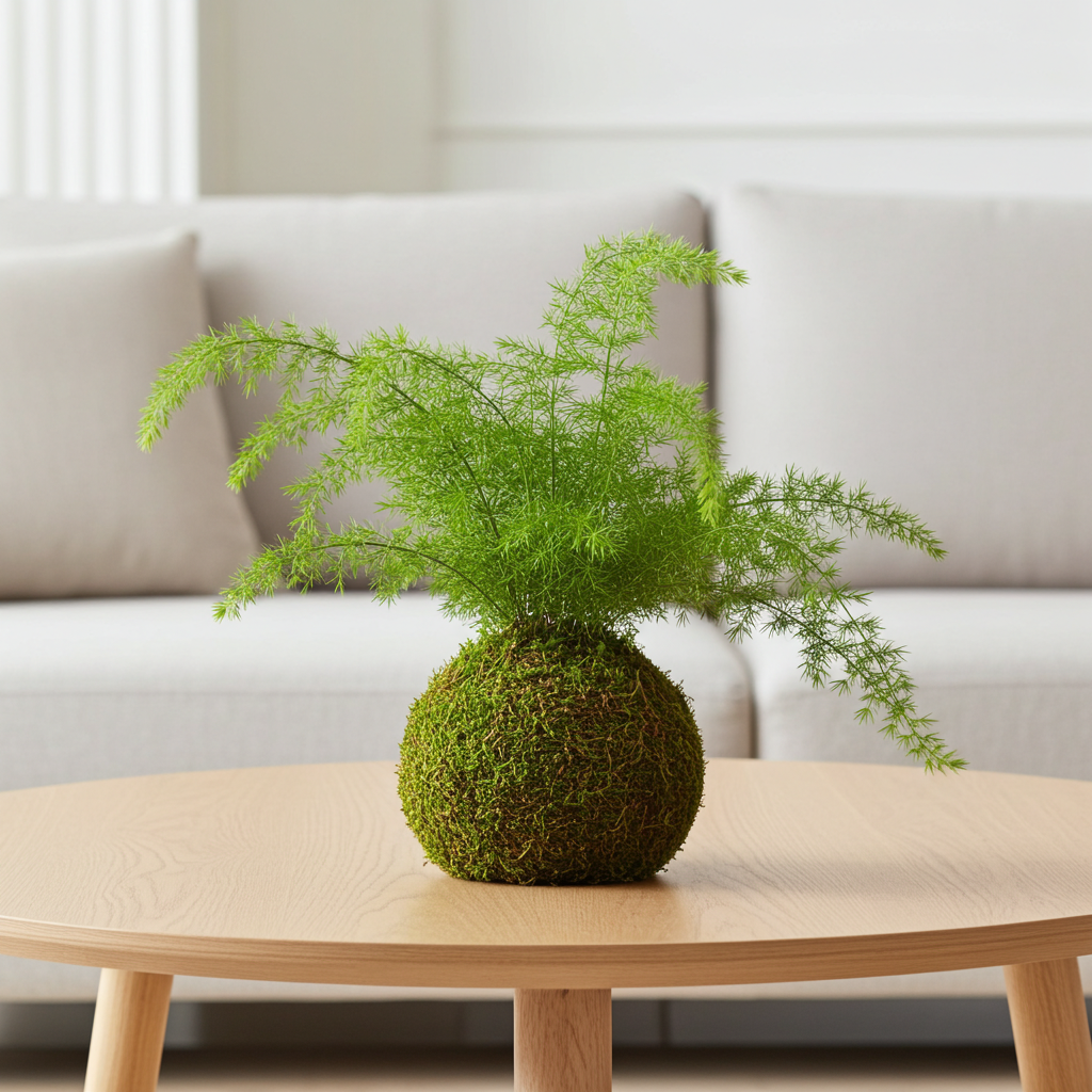 kokedama asparagus meyeri
