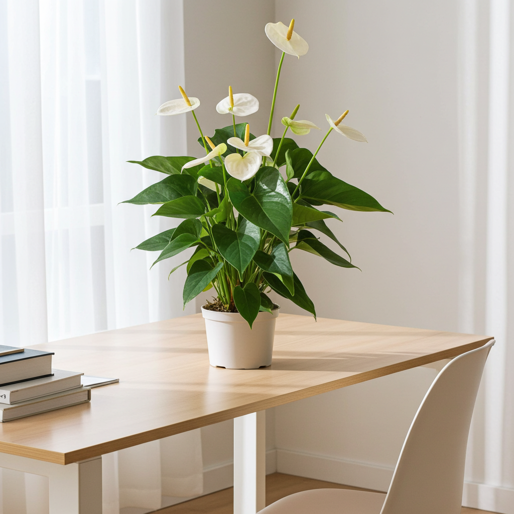 anturio flor blanca