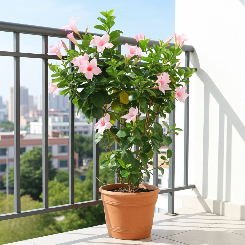 dipladenia flores rosa