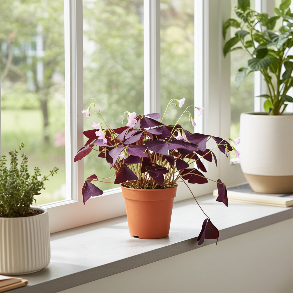 trébol suerte morado