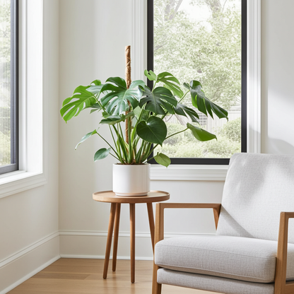 monstera deliciosa sobre mesita