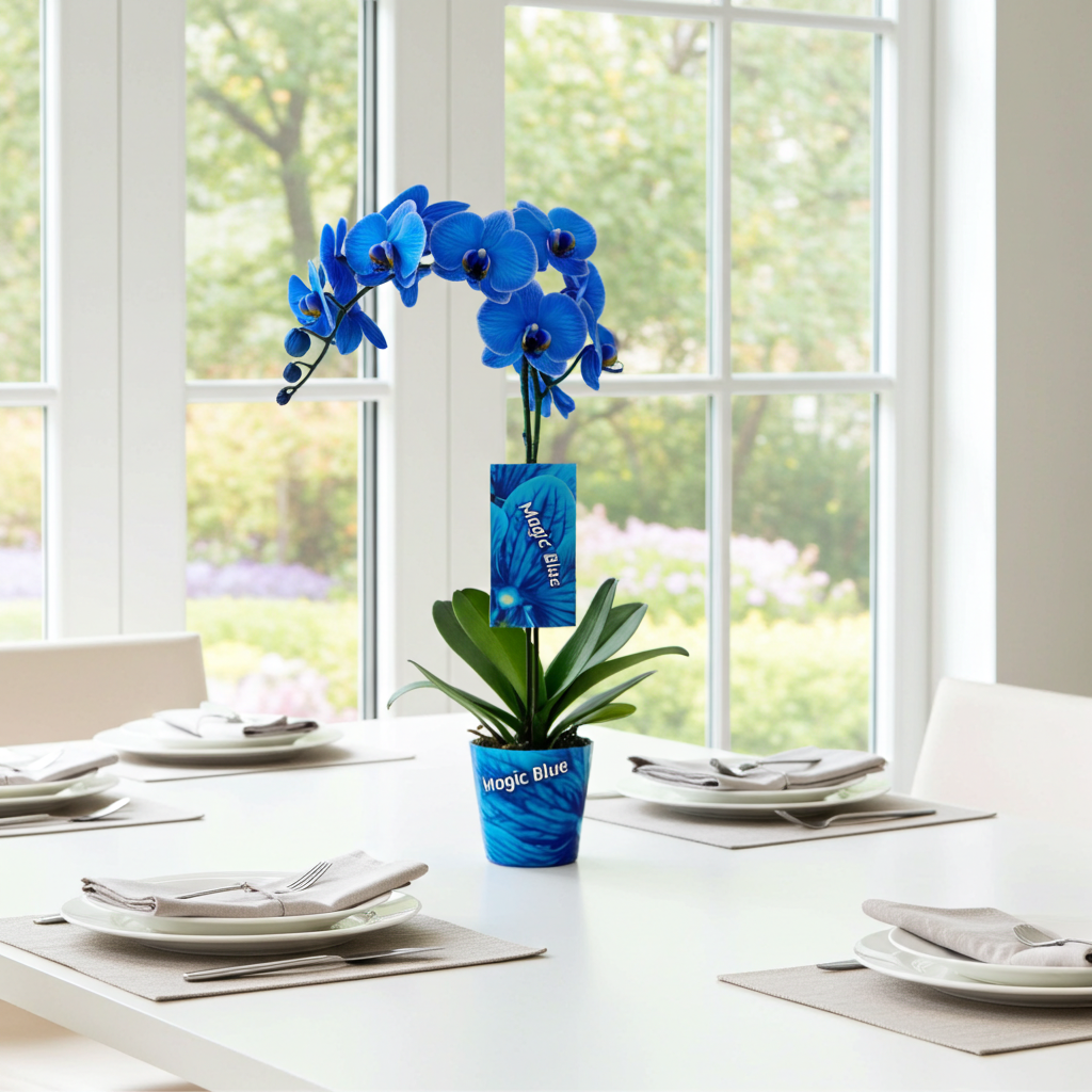 orquidea mariposa azul