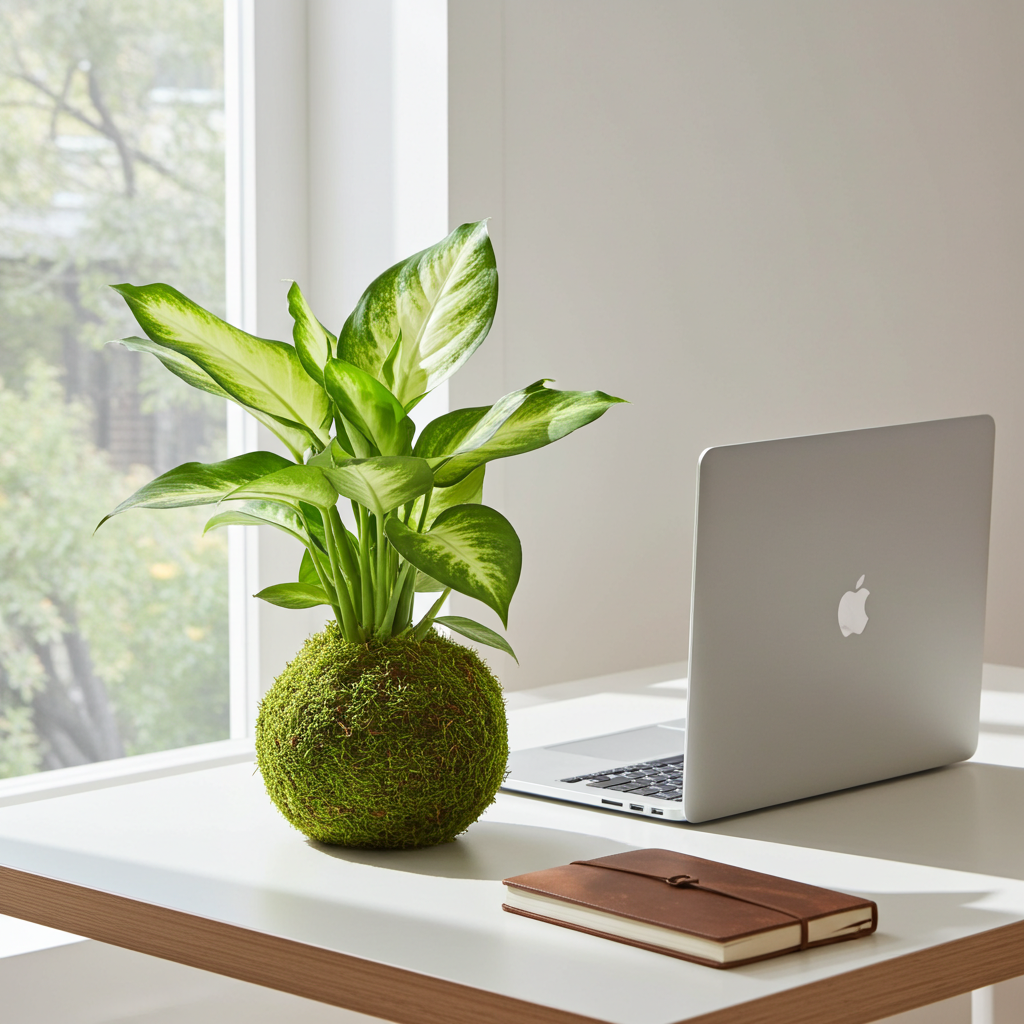 dieffenbachia kokedama
