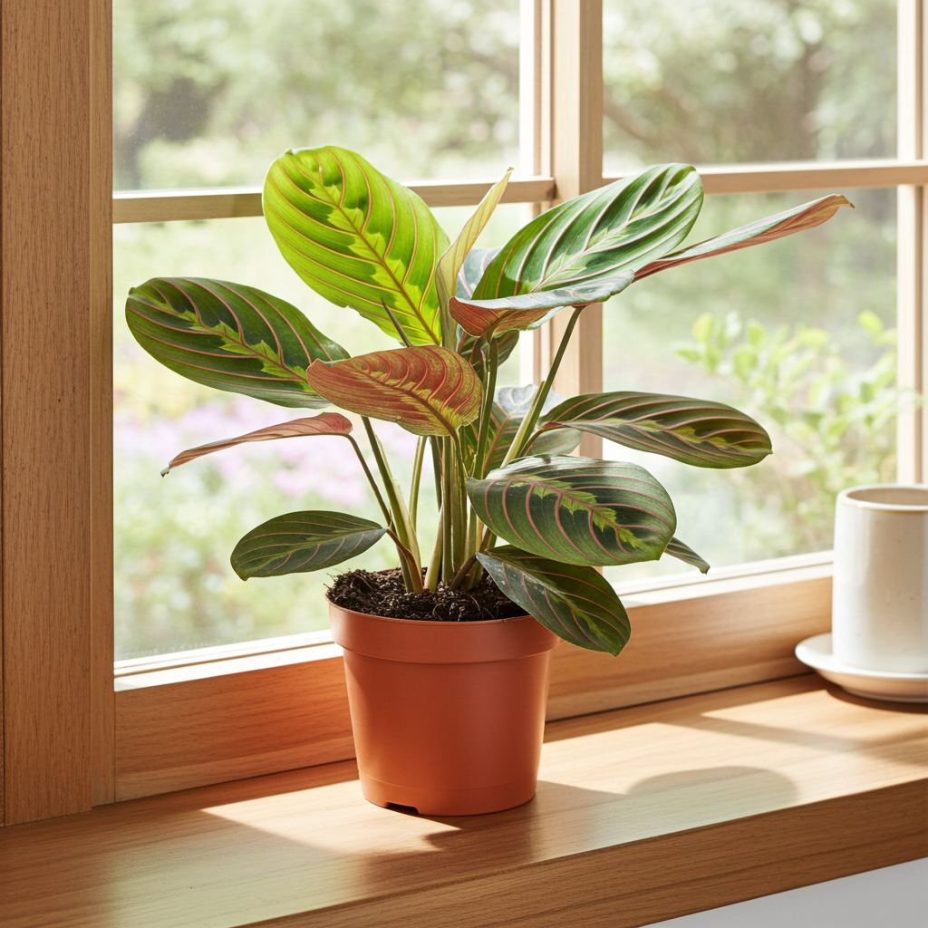 maranta al lado de la ventana