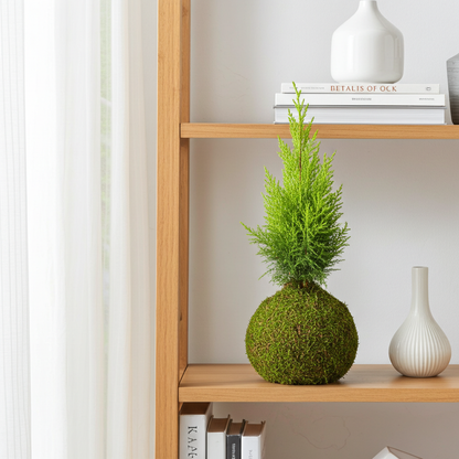 kokedama cipres dorado
