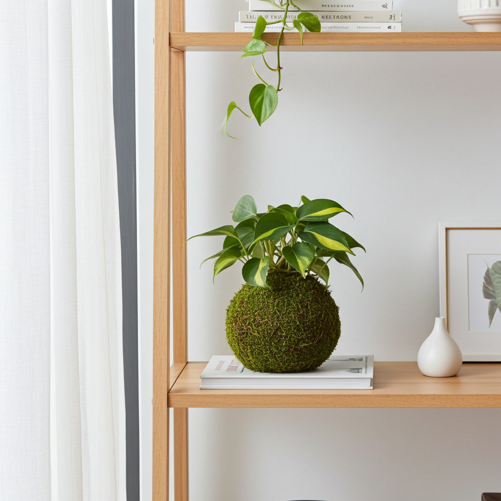 kokedama filodendro brasil
