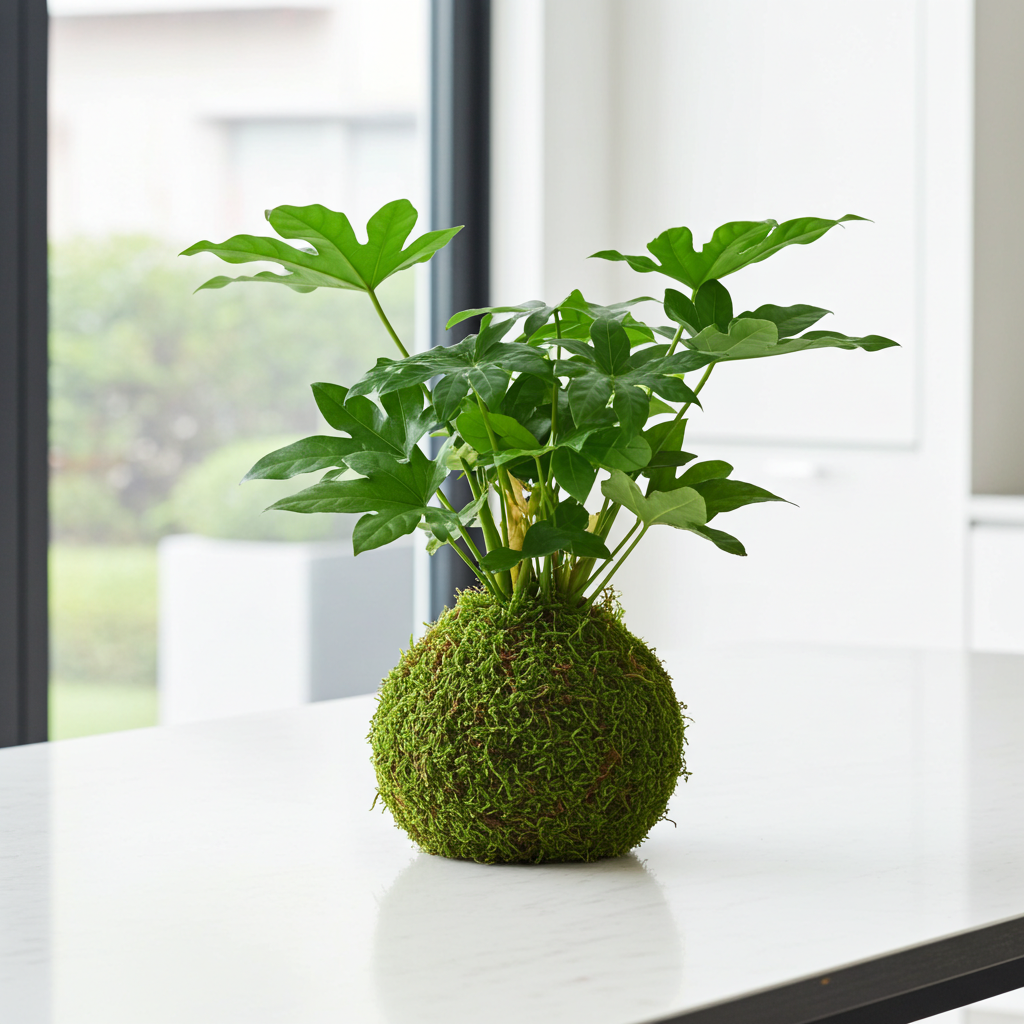 kokedama aralia fatsia japonica