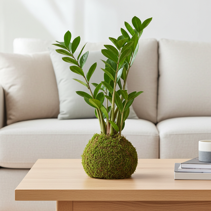 kokedama zamioculcas