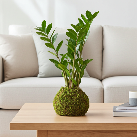 kokedama zamioculcas