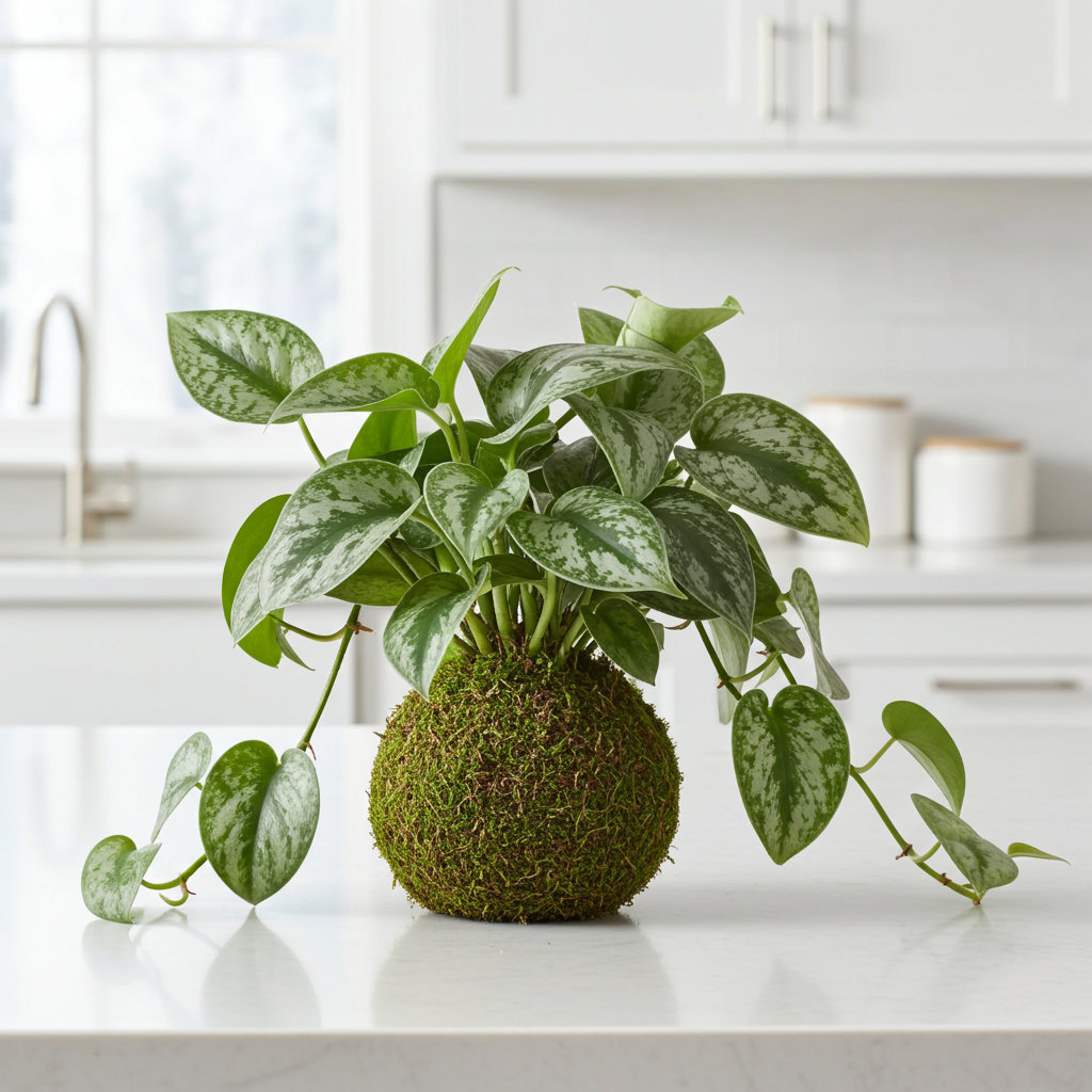 kokedama scindapsus japones