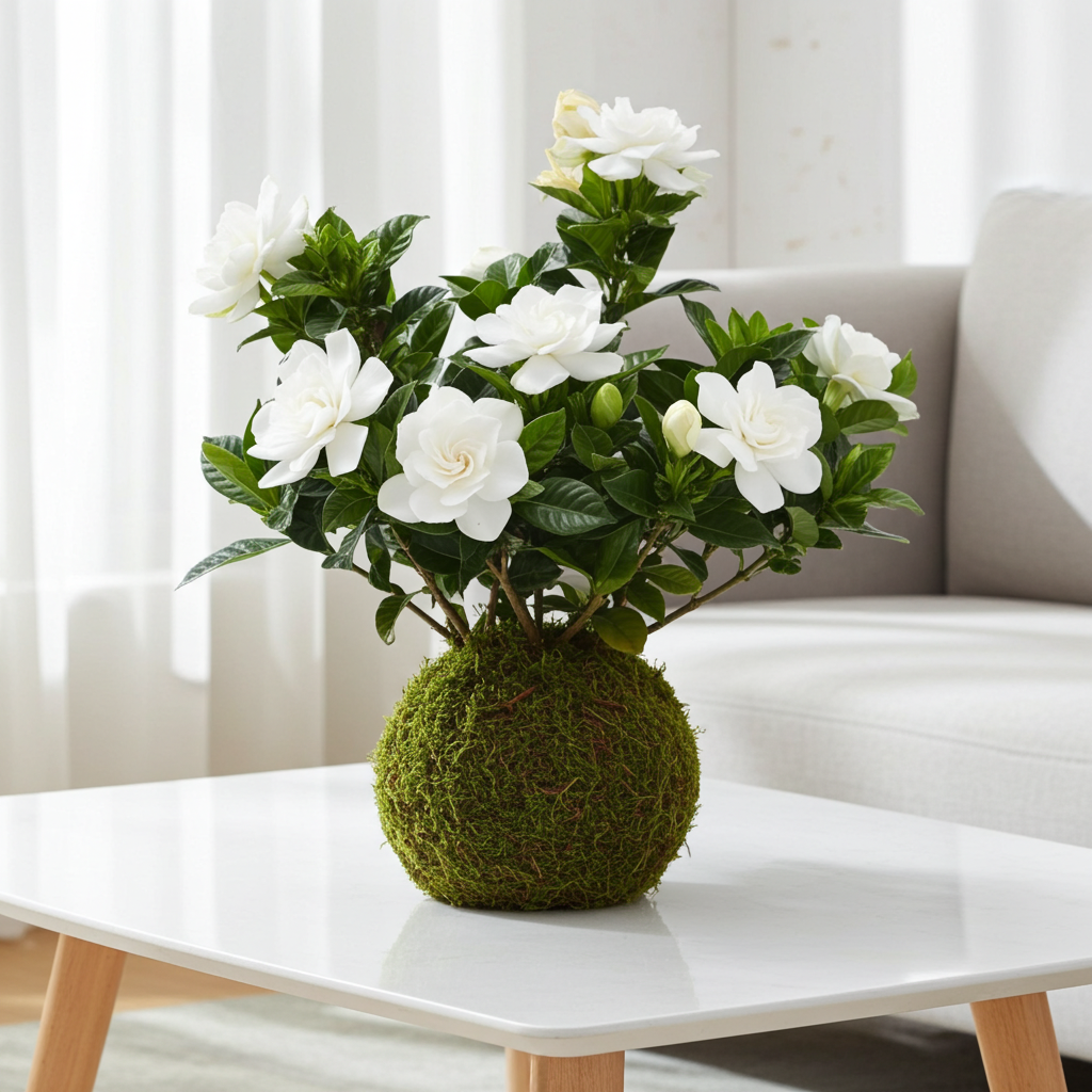 kokedama de gardenia