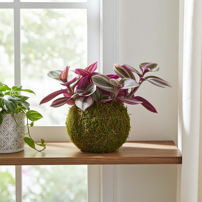 kokedama tradescantia