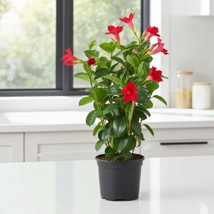 dipladenia flores rojas