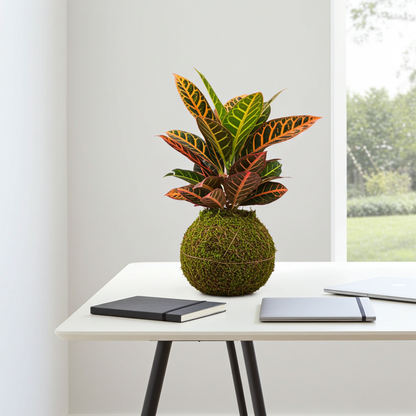 kokedama planta croton