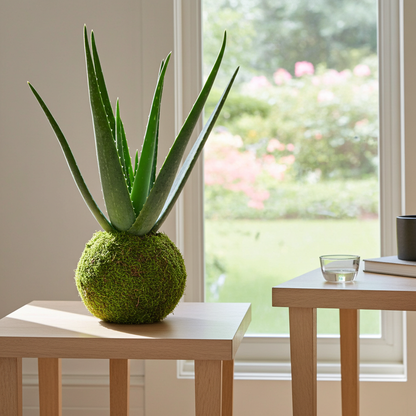 kokedama aloe vera