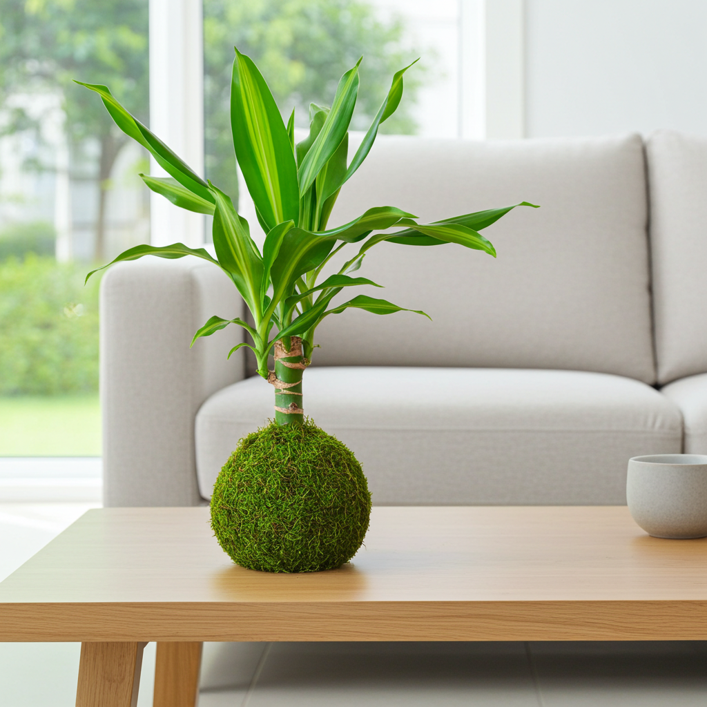 kokedama dracaena fragrans