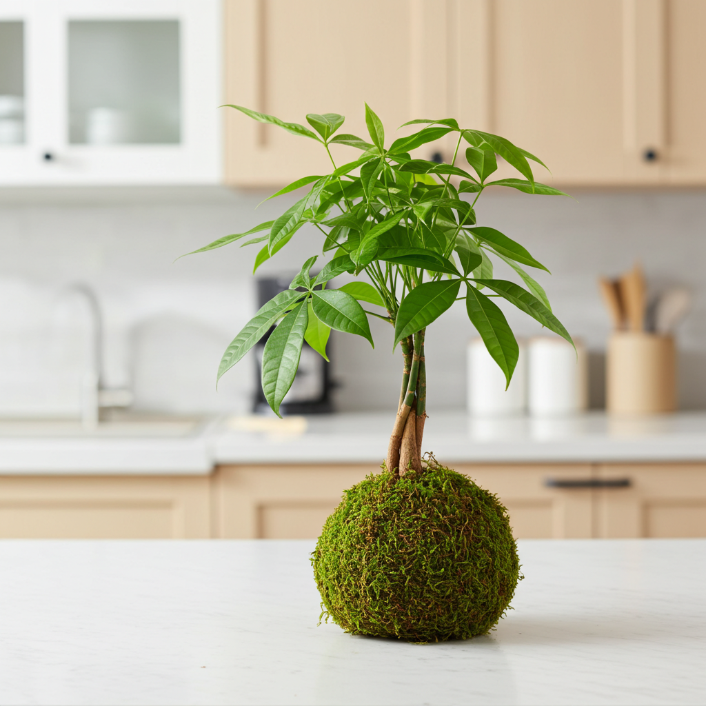 kokedama pachira natural