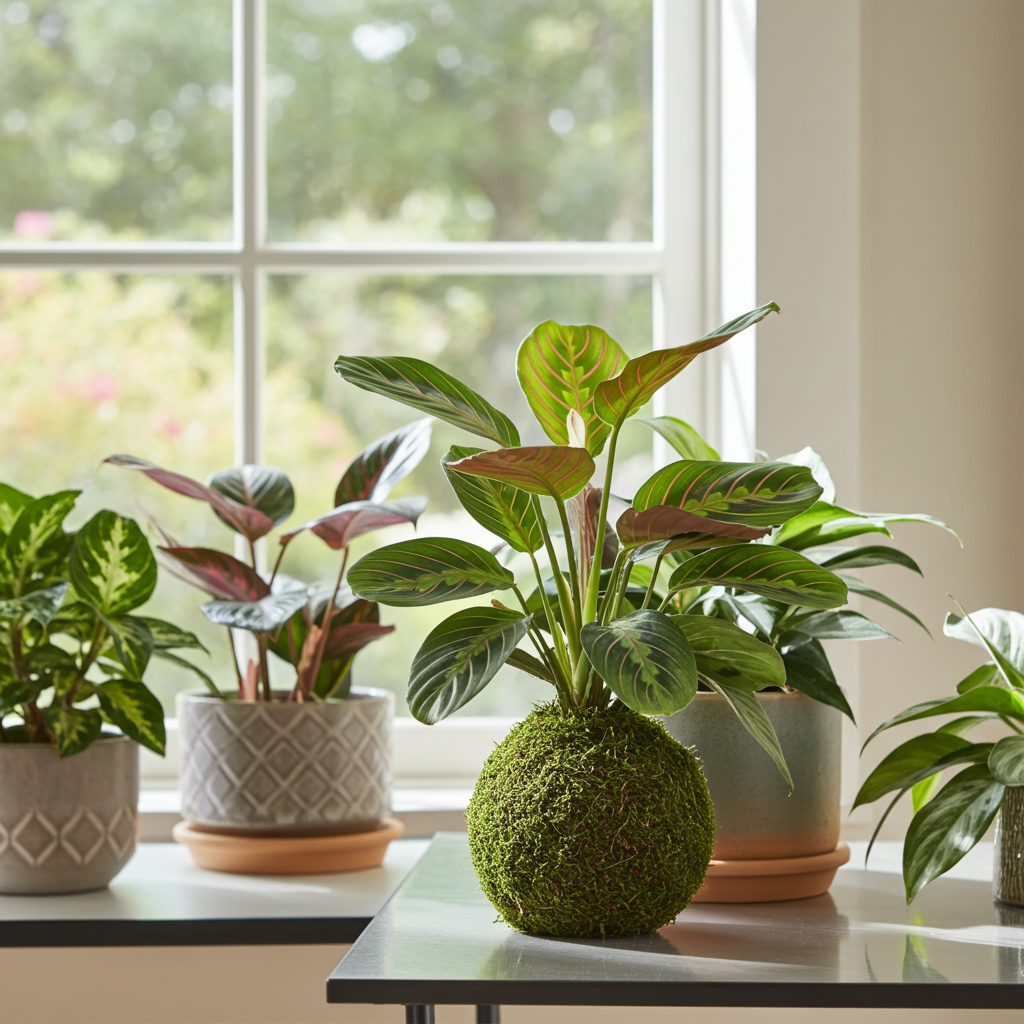 kokedama maranta leuconeura