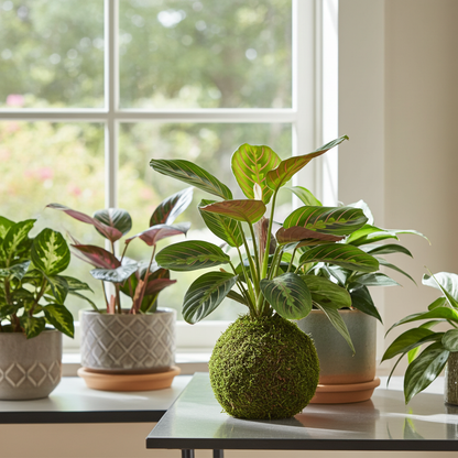 kokedama maranta leuconeura