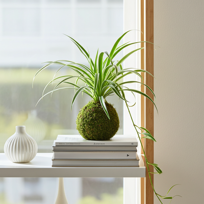 kokedama planta araña