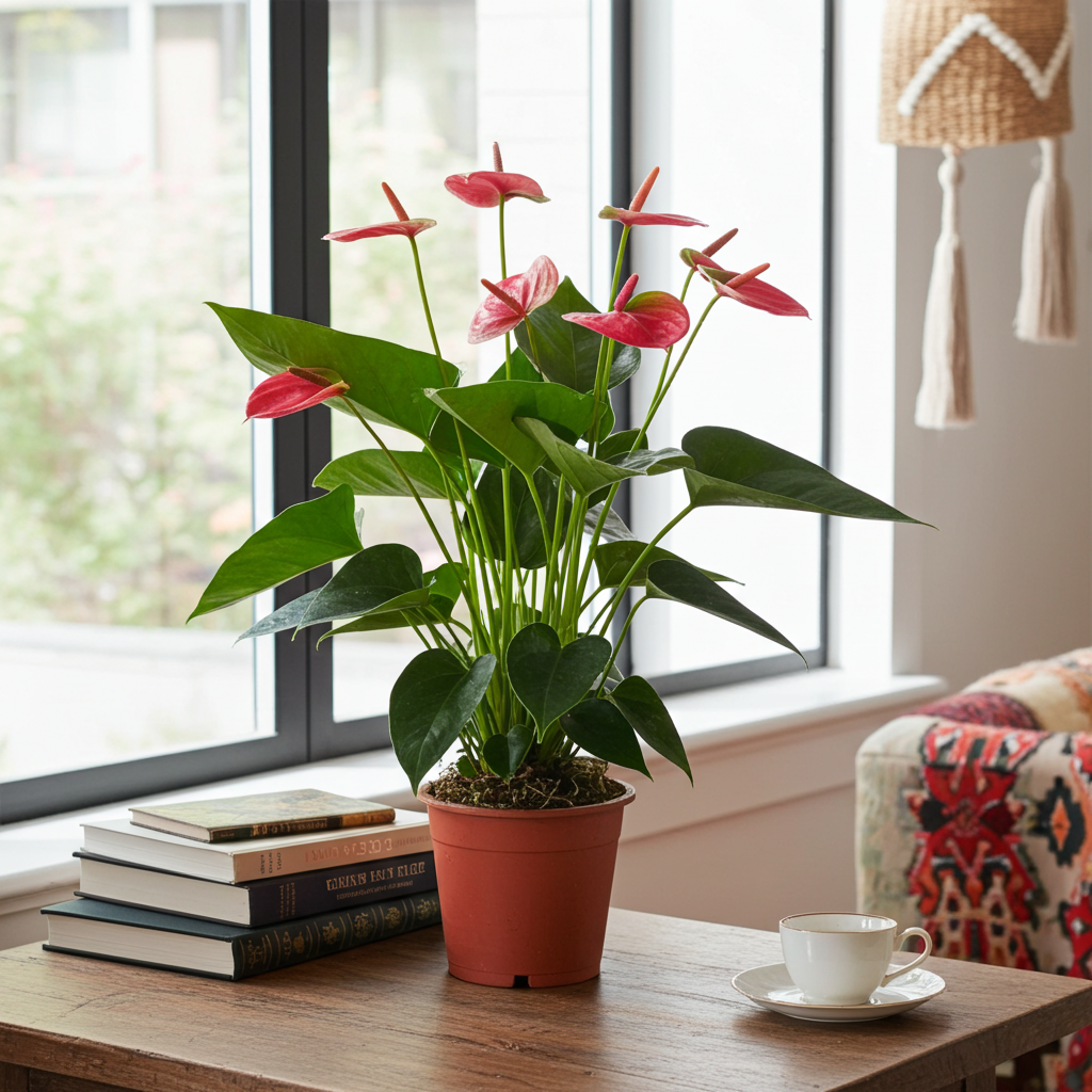 anthurium color rosa
