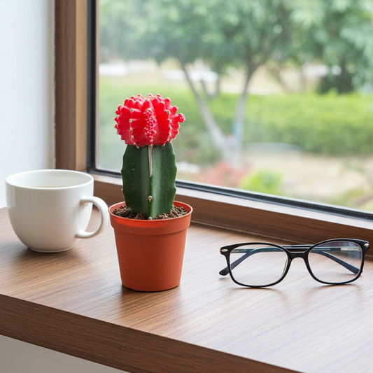 cactus injertado rojo
