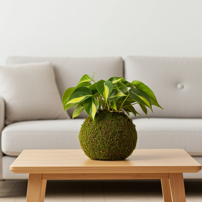 kokedama philodendron brasil