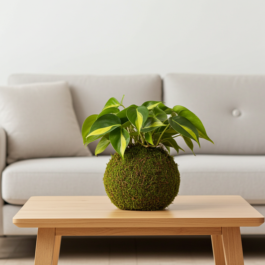 kokedama philodendron brasil