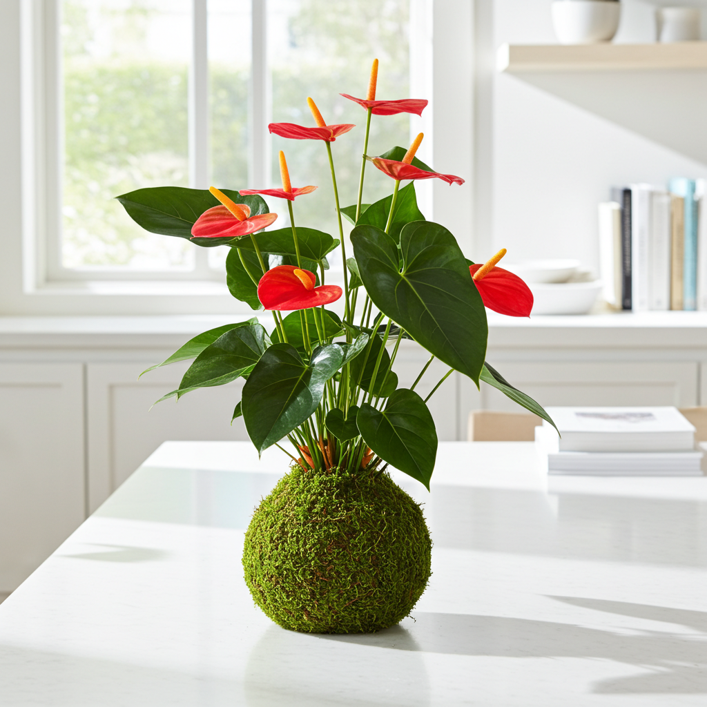 anturio kokedama