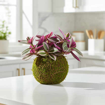 kokedama planta tradescantia nanouk