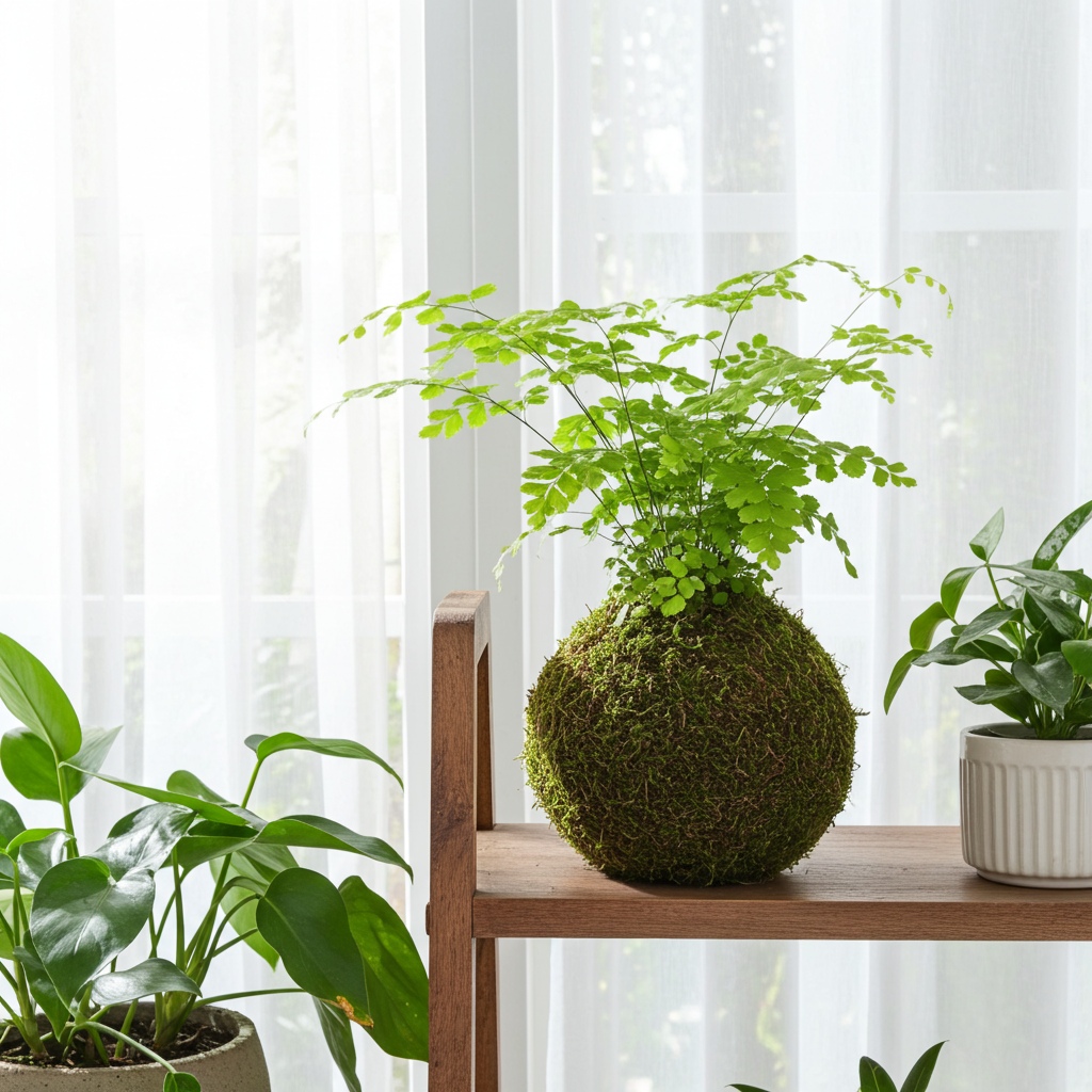 kokedama helecho delta
