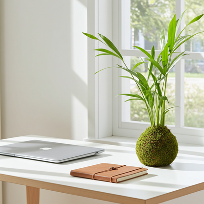 palmera areca kokedama