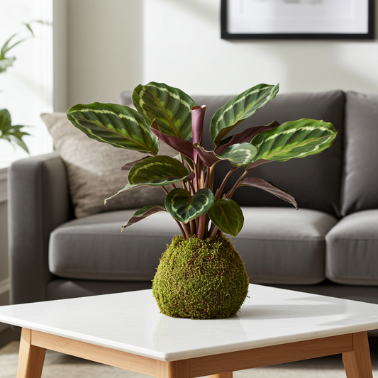 kokedama calatea medallon