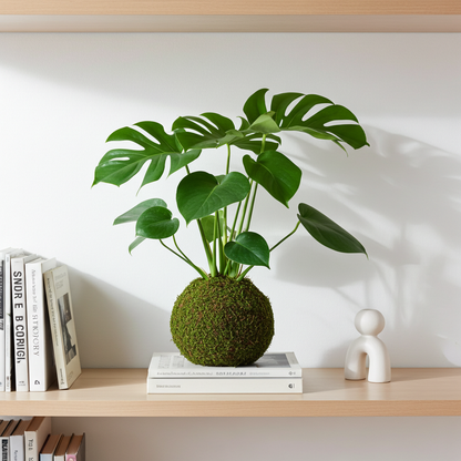kokedama monstera deliciosa