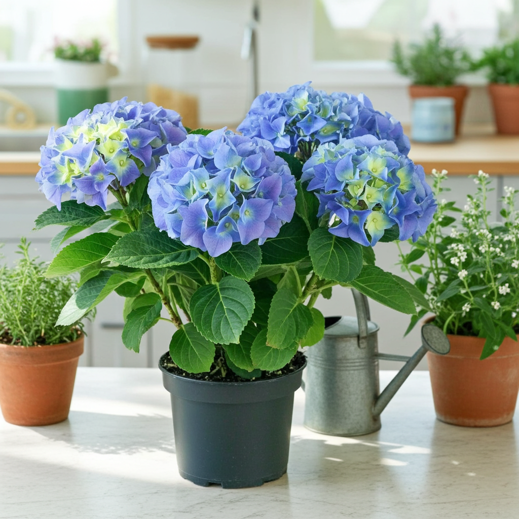hortensia flores azules