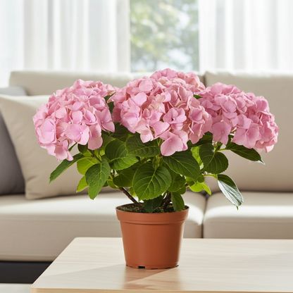 hortensia flores rosa